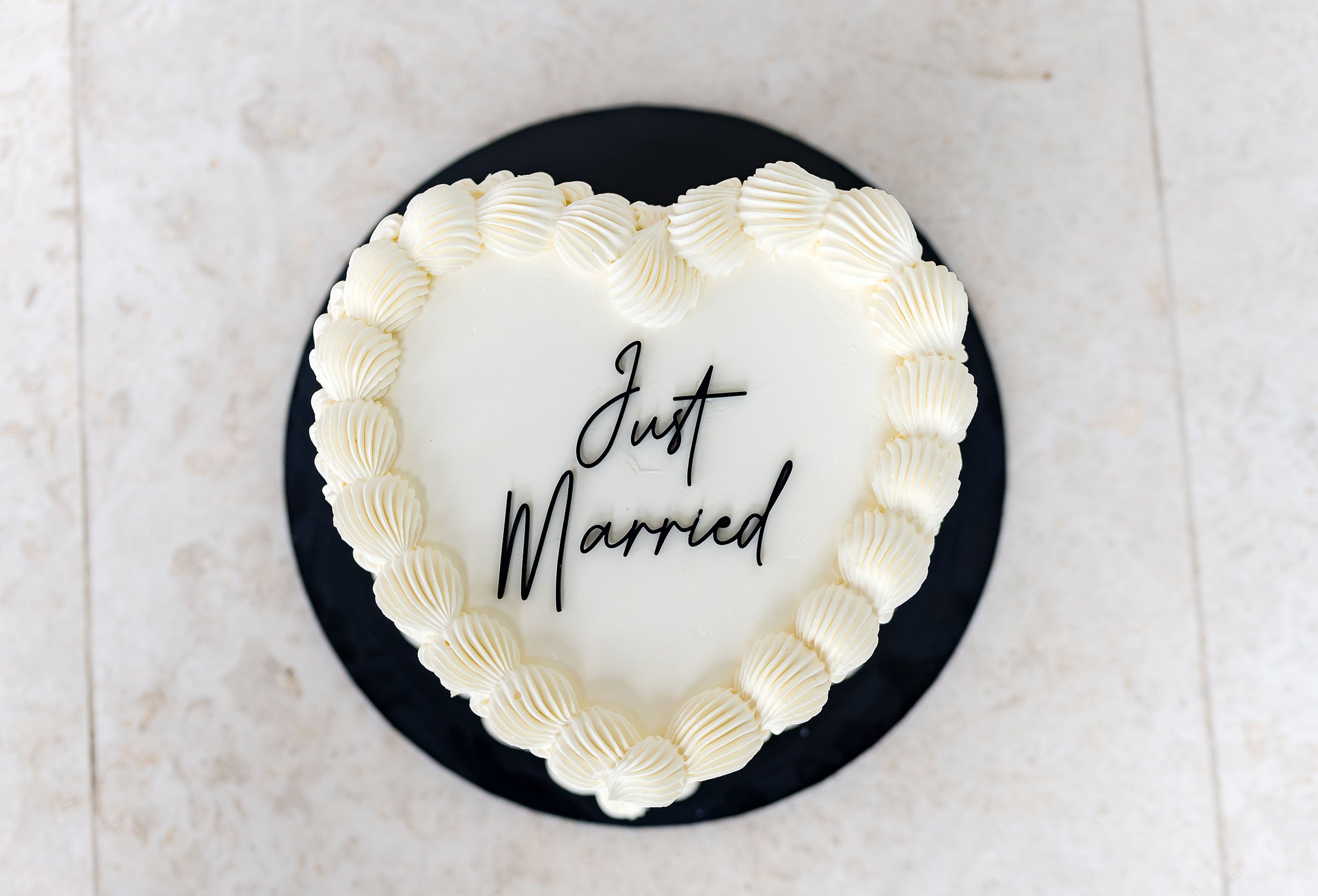 black and white wedding cake