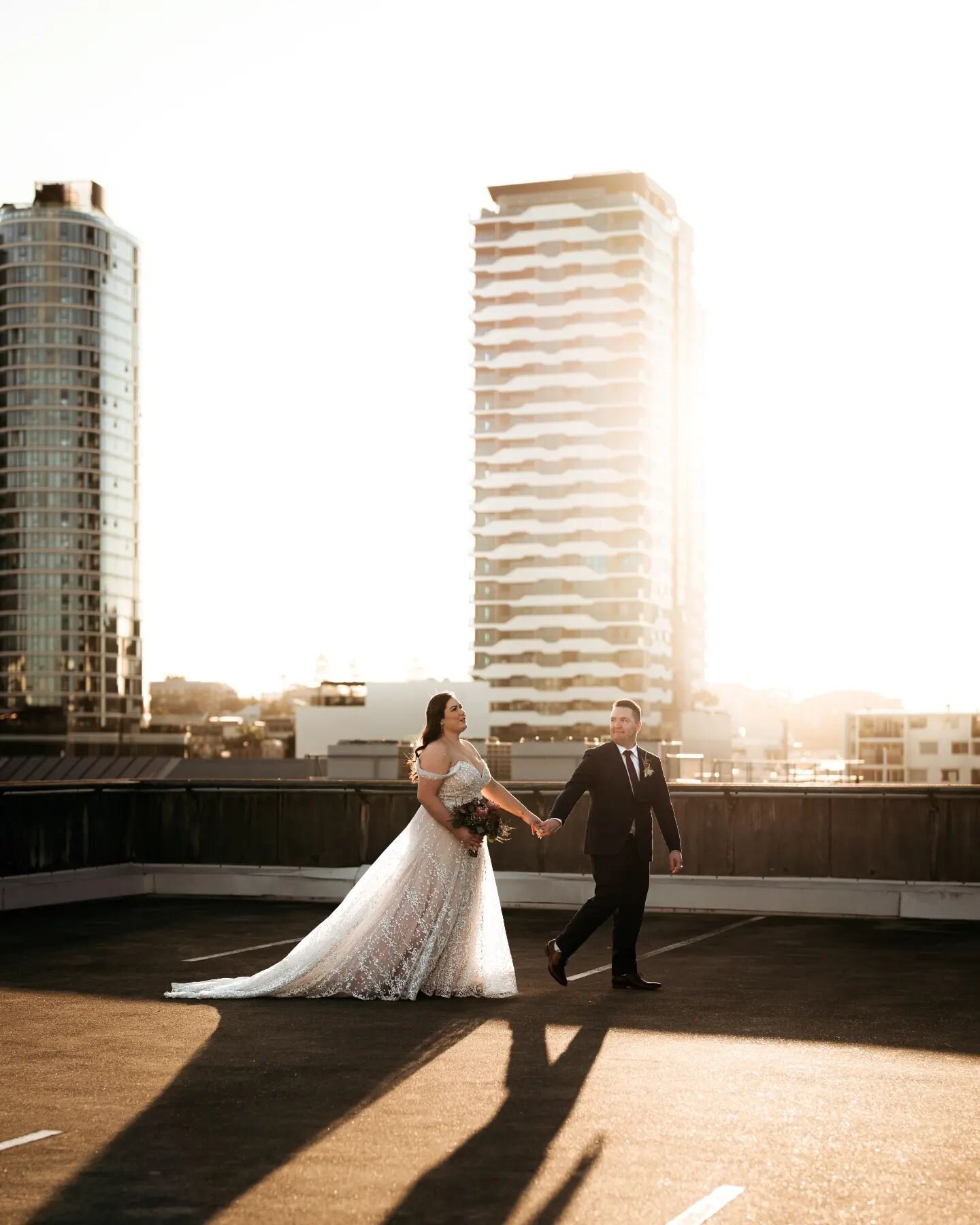 &mdash; golden hour giggles with tori + stu. 💫

photo + video &bull; @requelleaiken_weddings 
venue &bull; @therefinery__ 
celebrant &bull; @dylanbondcelebrantmc 
florals &bull; @wallflowerbrisbane 
gown &bull; @madilanebridal 
h+mua &bull; @yentl.s