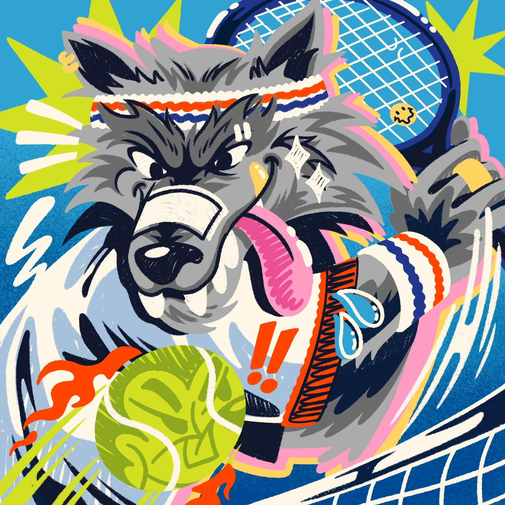 Jappy Agoncillo Artwork tennis Wolf Slice Australia
