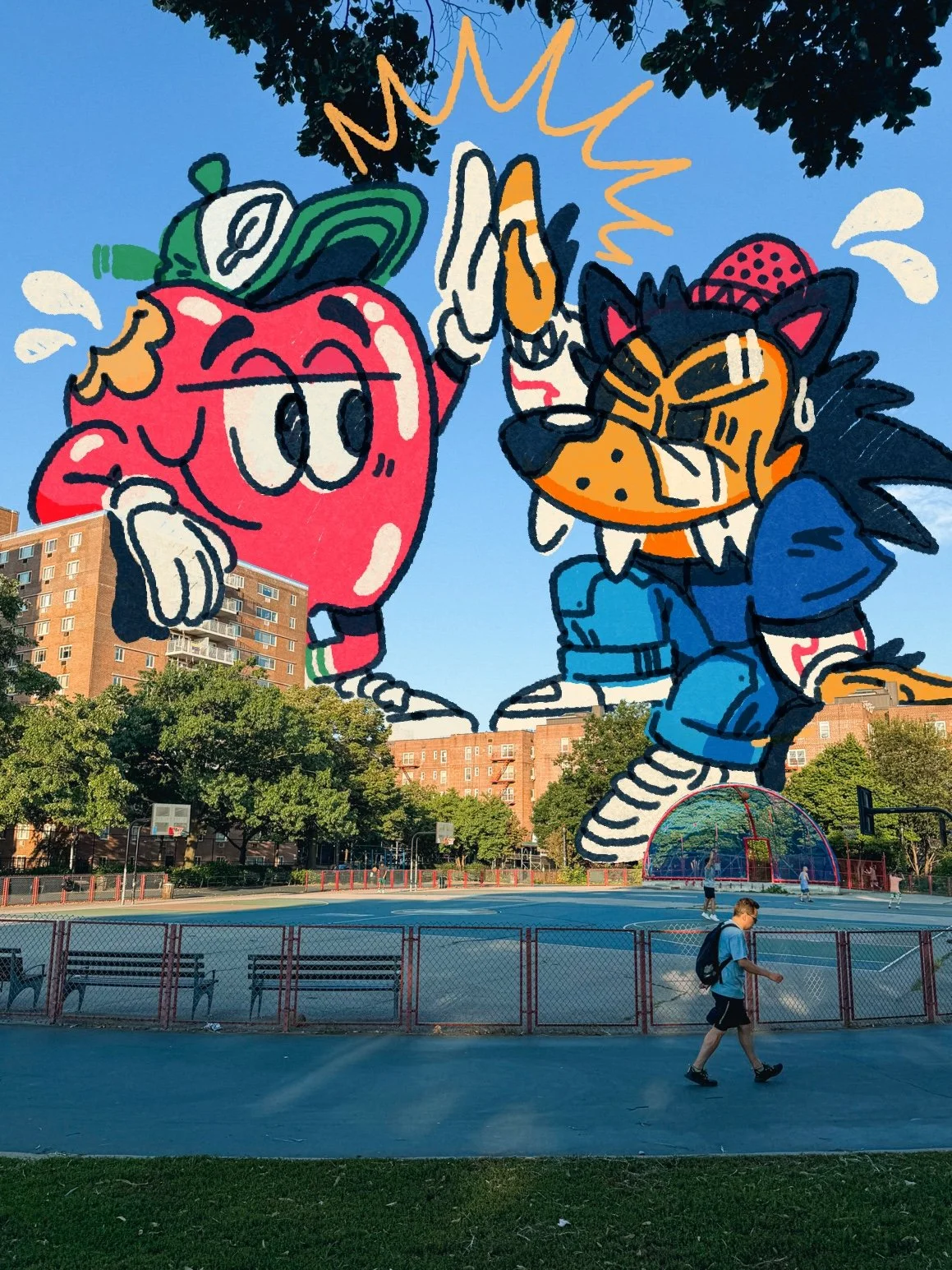 New York Illustration Woodside Queens Apple and Wolf Dante