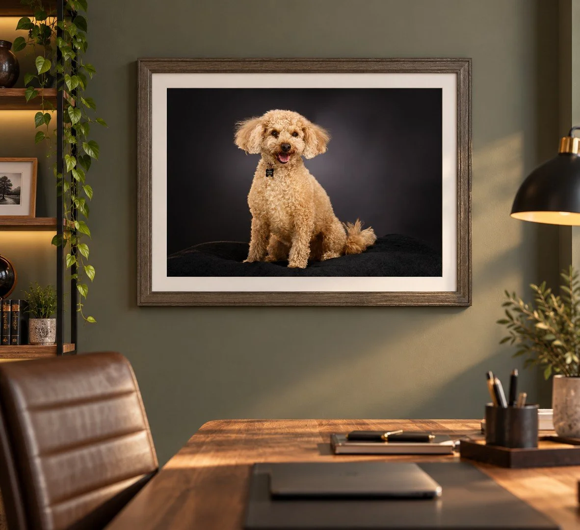 Cosy Study with Framed Dog Portrait.jpg