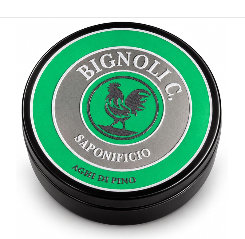 SAPONE DA BARBA ARTIGIANALE TRAVEL 50g AGHI DI PINO