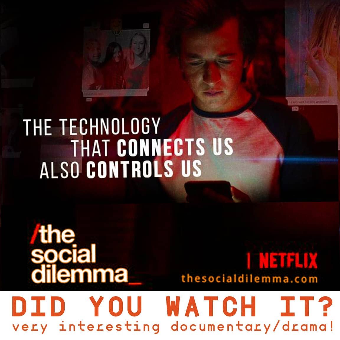 The Social Dilemma !? A really interesting Documentary/Drama. You can watch it on #netflix 
The Technology That Connects Us Also Controls Us.

#thetechnology #control #socialmedia #wwwir #future #futureclassroom #wiewirlebenwollen #kulturjahr2020 #gr