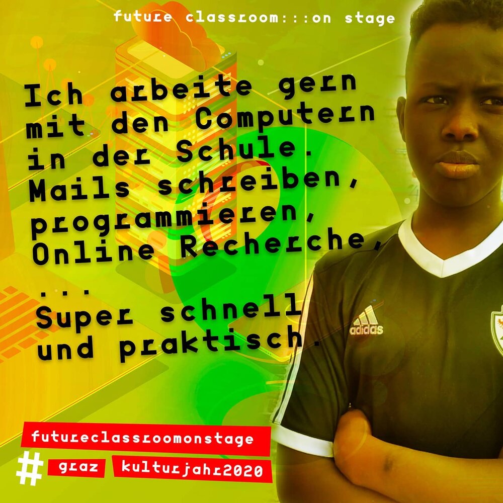 I Like Computers!
Do you?
#wwwir #graz 
#wiewirlebenwollen 
#kulturjahr2020 #2021 
#futureclassroom 
#futureclassroomonstage 
#digitallernen 
#digitallearning 
#❤️