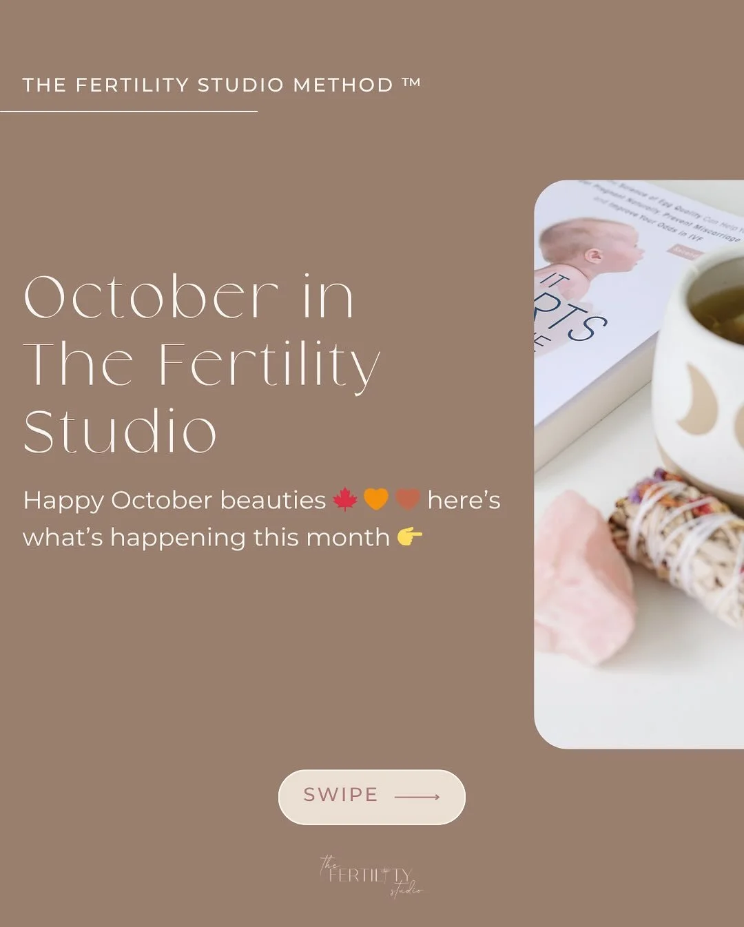 Happy October beauties 🧡🍁🤎 here&rsquo;s what&rsquo;s happening in the studio this month 🙋🏻&zwj;♀️ #octoberyoga #fertilitysupport #yogaforfertility #ivfsupport