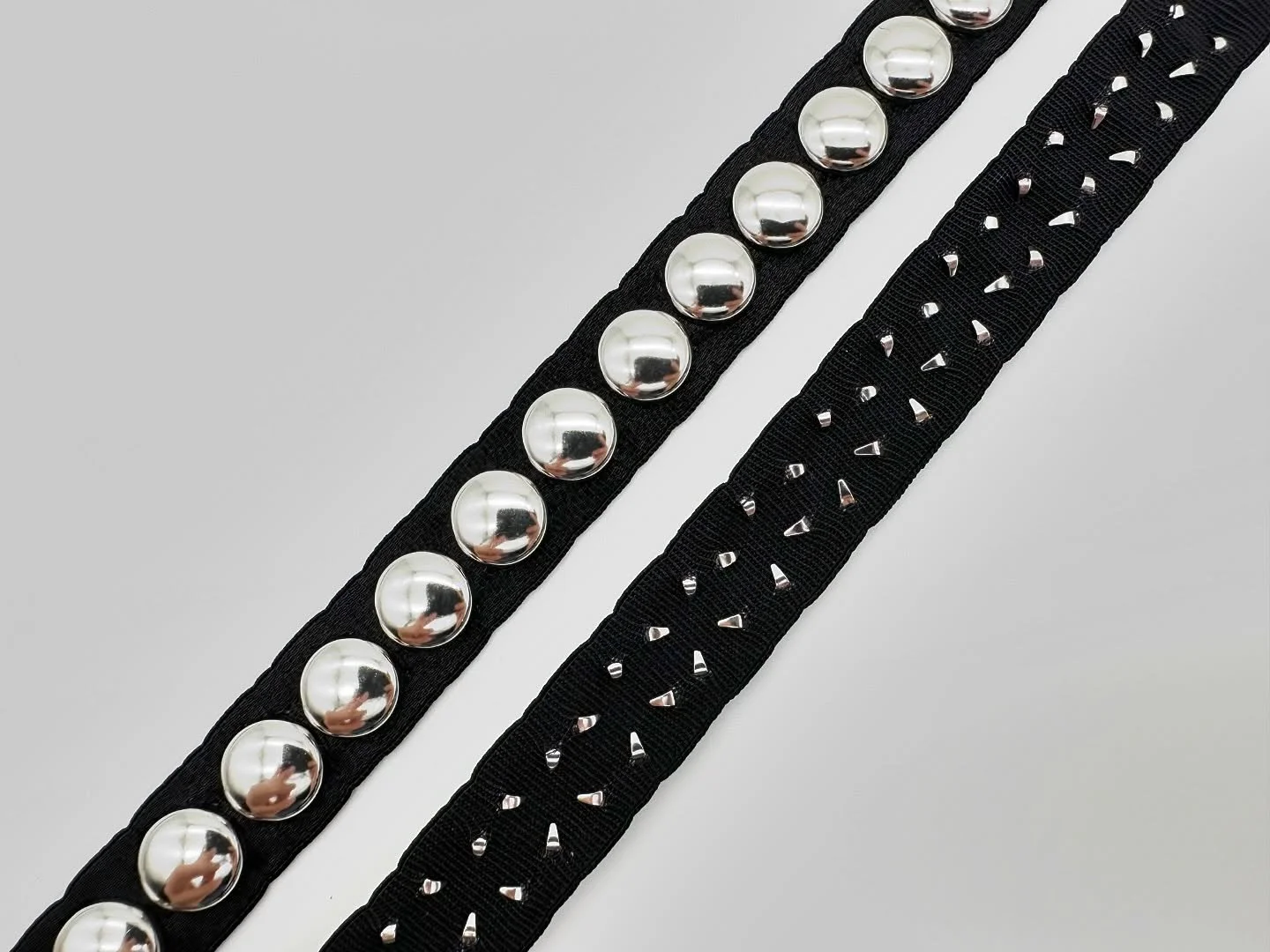 New Product Alert! 🚨 

@quickchangedesigns are proud to announce our NEW Elasticated 10mm Silver Dome Stud Trim &amp; our NEW Thin Stripe Black Fishnet Fabric! 

For More Information and to Purchase, Please Visit www.quickchangedesigns.com

#sixmusi