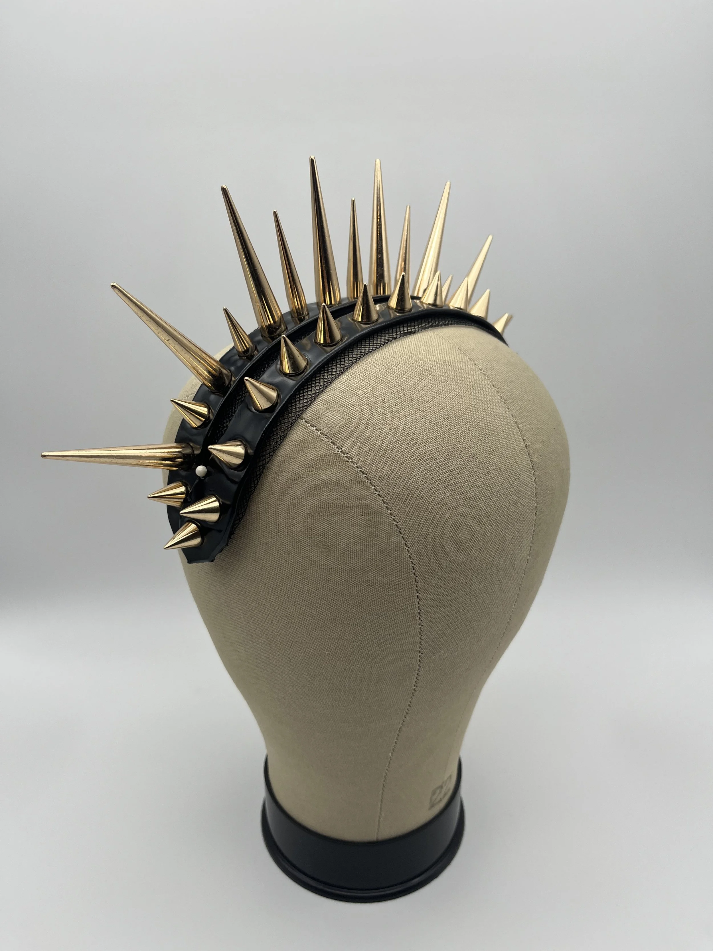 Large Gold Crown with Black Glossy Base