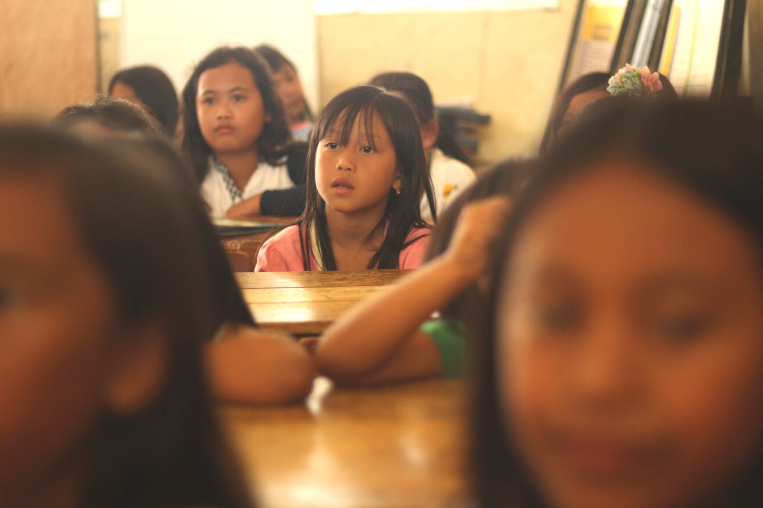 Children learning in class.