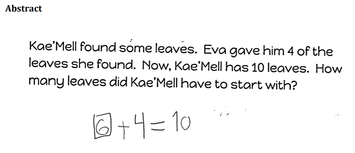 Problem example of Abstract reasoning.