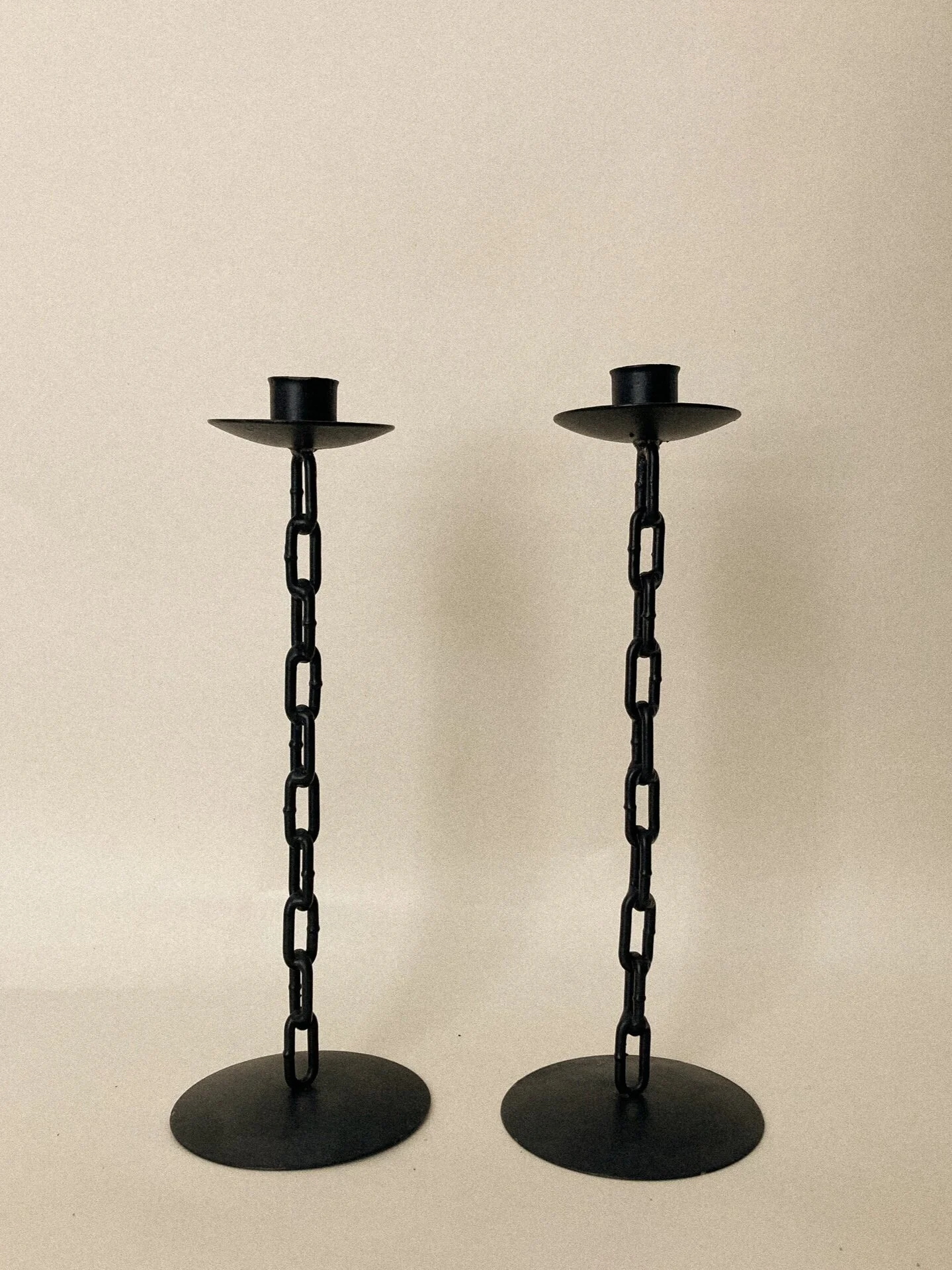 Pair of Chain Candleholders, H 29cm