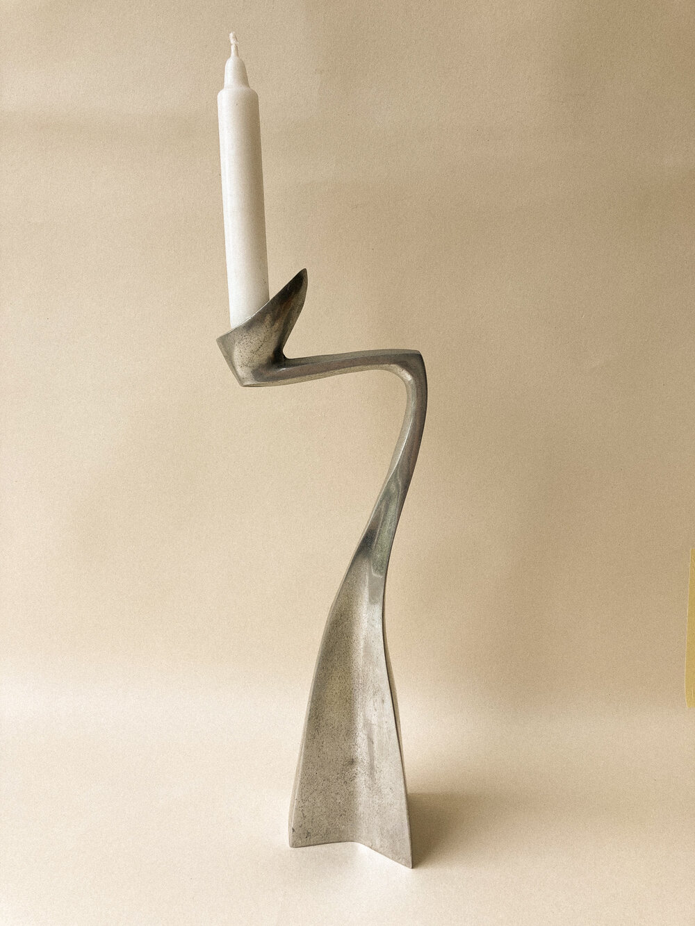 Aluminum Arclumis Swan Candlesticks by Matthew Hilton for SCP