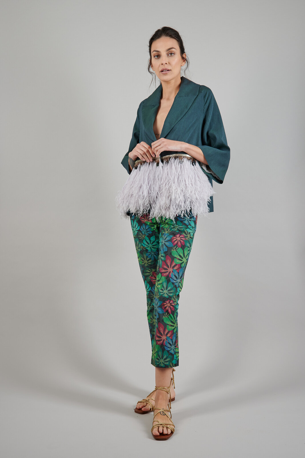 Feathers linen jacket