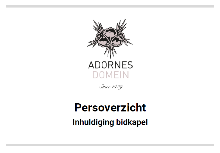 Persberichten over de opening van de bidkapel