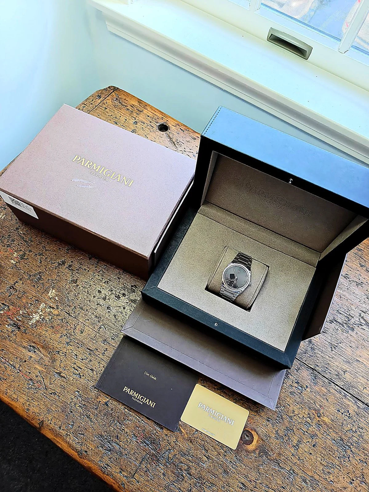 Parmigiani Tonda PF Micro-Rotor with original box, booklet and warranty card