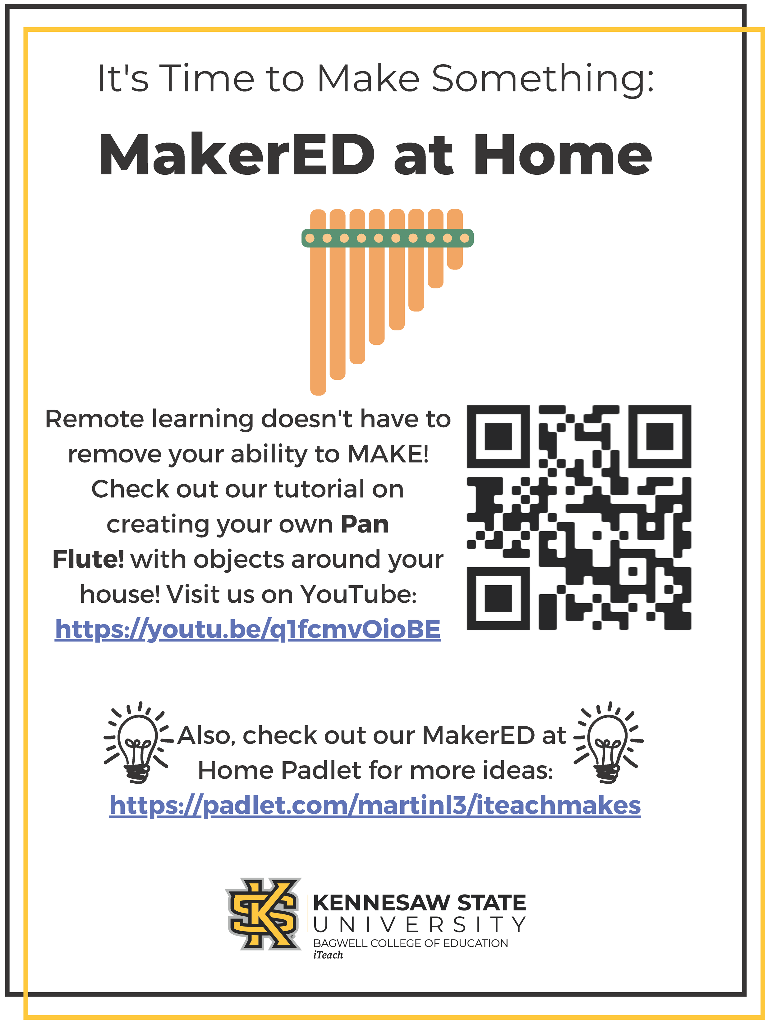 MakerEd at Home-Pan Flute