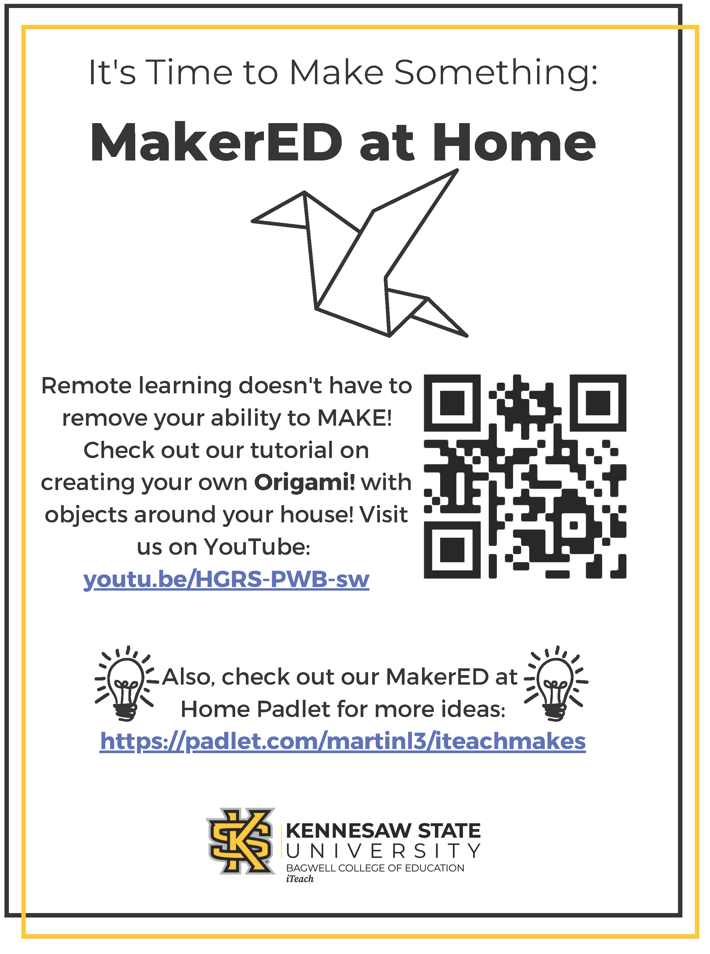 MakerEd at Home- Origami