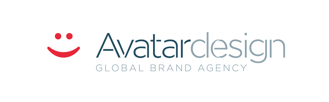 Logo of AvatarDesign, a global brand agency, featuring a red smiling face and the text 'AvatarDesign' with 'Global Brand Agency' underneath.
