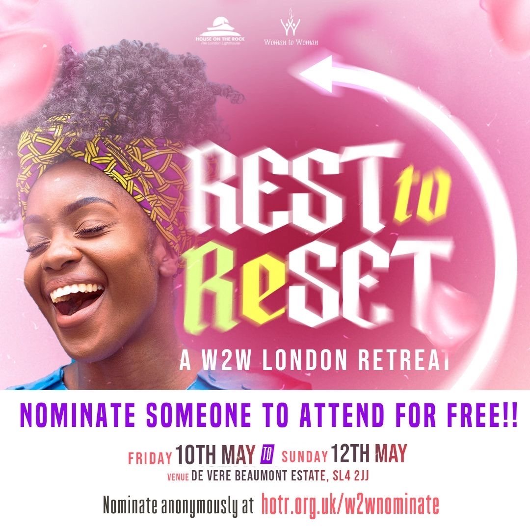 🌟 GIVEAWAY ALERT! 🌟

Nominate anonymously an extraordinary woman in your life to attend our WOMAN TO WOMAN HOTR LONDON RETREAT for FREE! 🎉 

Prize includes an unforgettable weekend from Friday 10th to Sunday 12th May 2024, filled with refreshment,