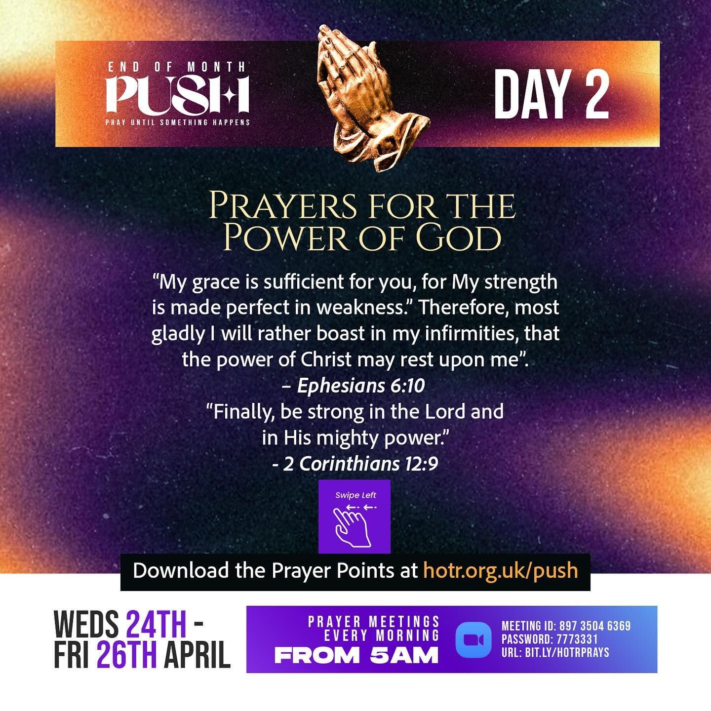 Day 2 of P.U.S.H Prayers

Join us as when we fast, we are not like the hypocrites, with a sad countenance. For they disfigure their faces that they may appear to men to be fasting. Assuredly, they have their reward. But, when we fast, we anoint our h
