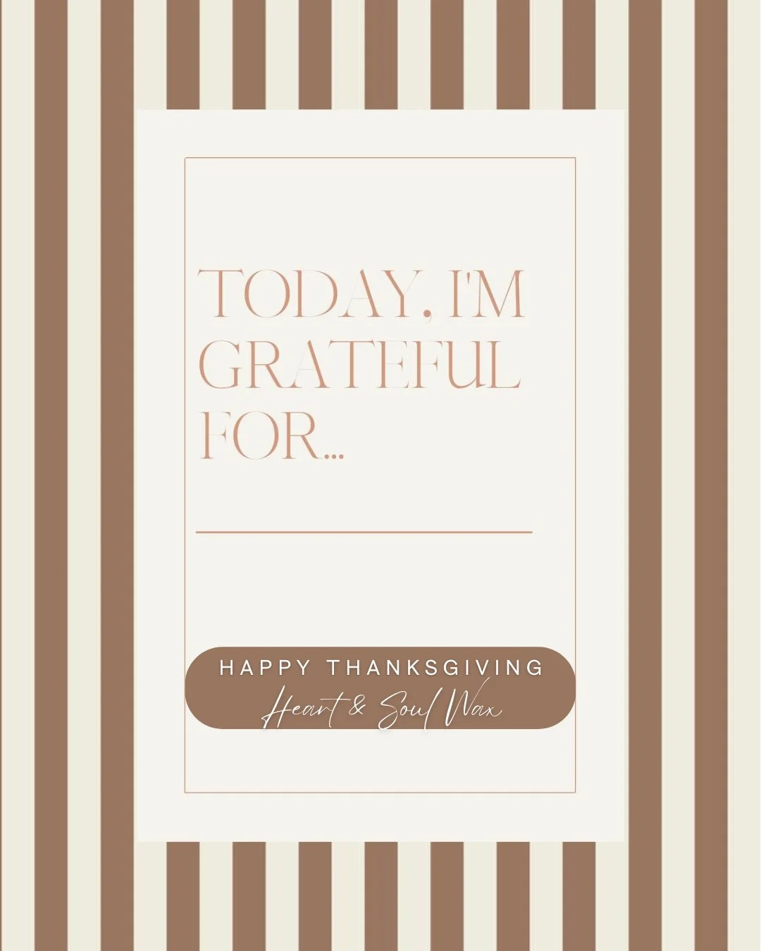 Grateful for everything we have &amp; all those who walk through our doors! 
&bull;
We wish you all a day filled with love &amp; laughter!🦃🍂🤎