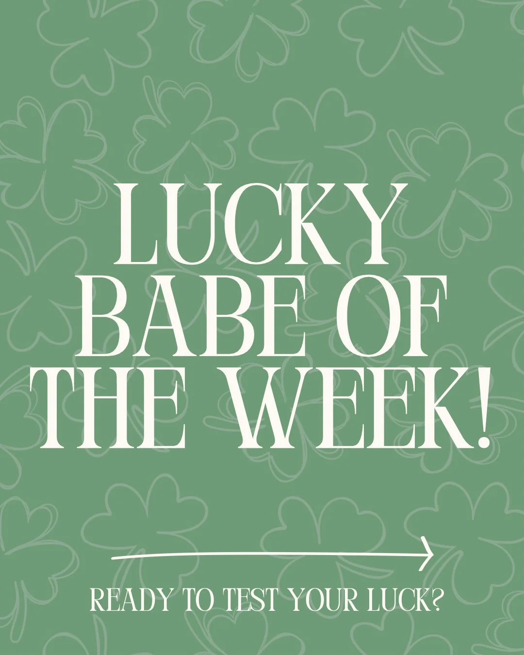 March just got lucky🍀🎰
Four Fridays. Four winners.
&bull;
We&rsquo;re picking one lucky babe every Friday to win a product or service ✨
The more you enter, the better your odds. 💚