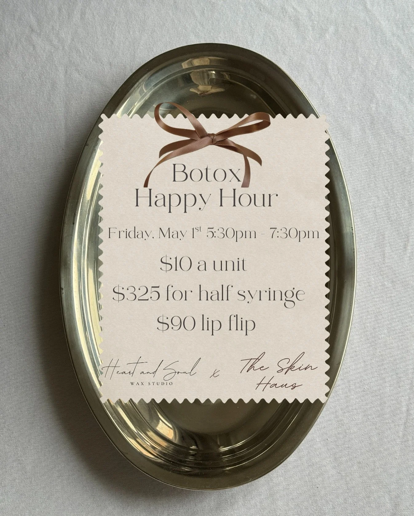 Our babes at @the.skinhausandco are back for Happy Hour! ⁠
⁠
Appointments must be made in order to attend the event. Contact the studio to book yours!⁠
⁠
If you got botox during our winter event this is the perfect time for a touch up✨️