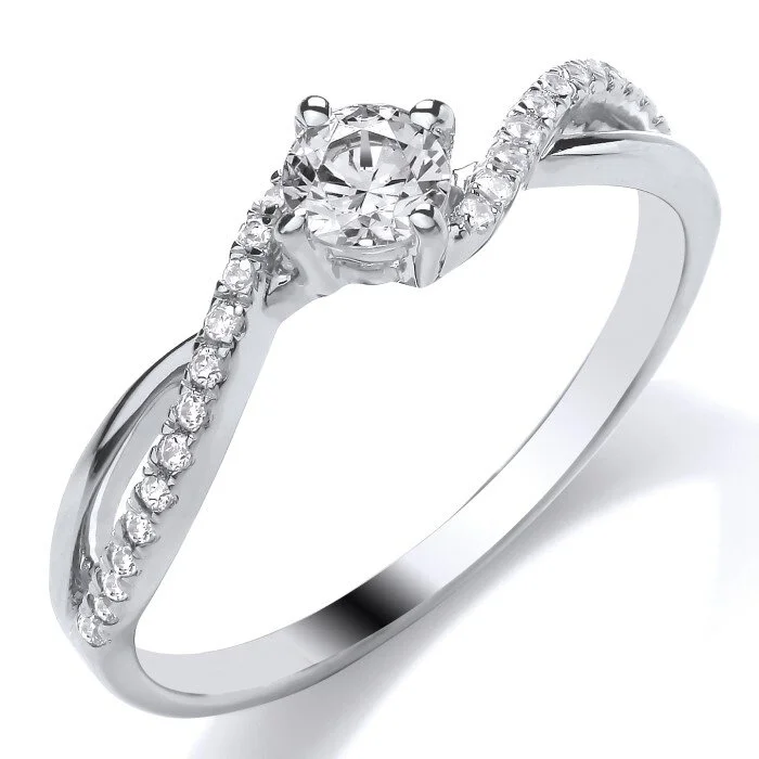 Diamond twist   Available in 9ct, 18ct yellow or white and platinum set with a total of  0.33ct brilliant cut diamonds.     Price from £795