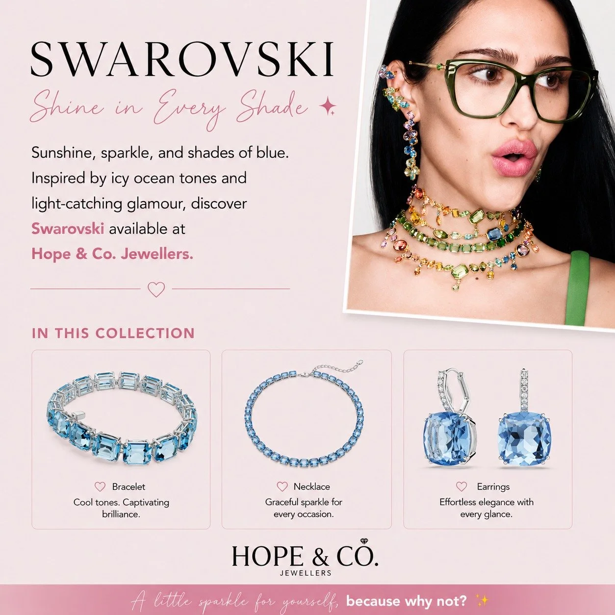 Sunshine meets sparkle...

Explore Swarovski at Hope &amp; Co Jewellers.

#Swarovski #HopeAndCoJewellers #JewelleryLover #Bothwell