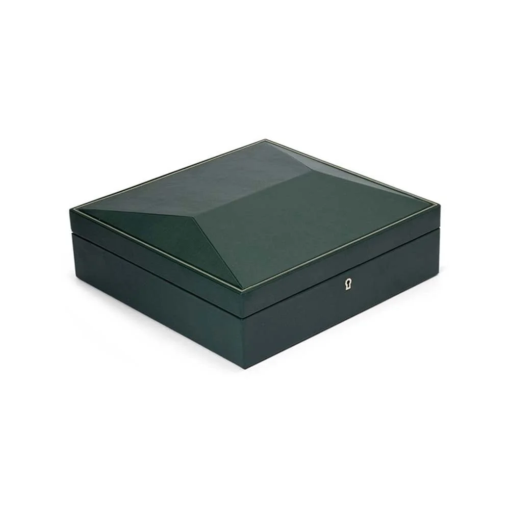 WOLF Racing Green 15 Piece Watch Storage
