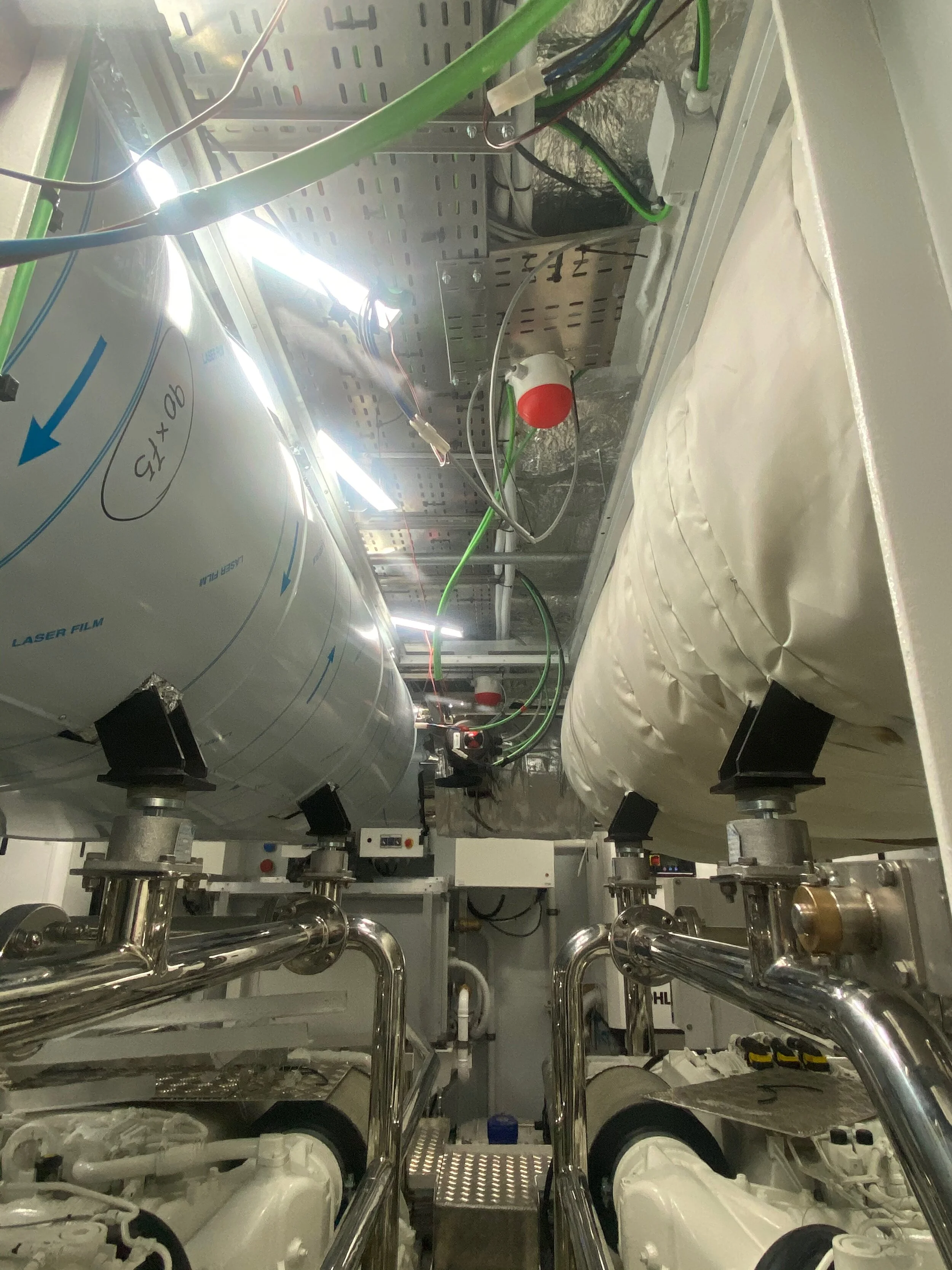 Heat suppression jackets yet to be installed