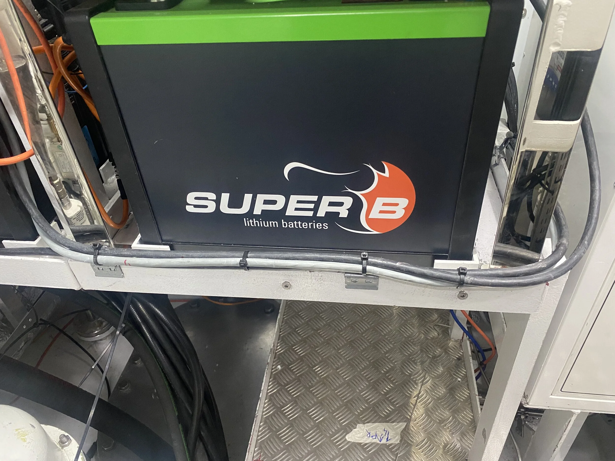 Lithium battery in place