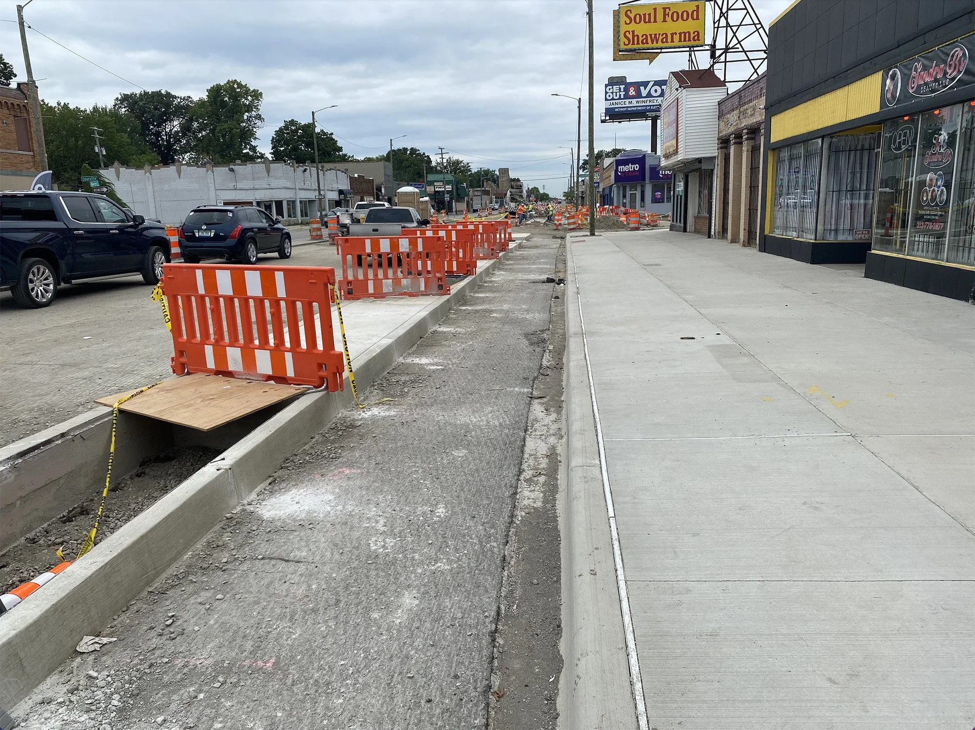 E. Warren Streetscape Taking Shape — Morningside Detroit