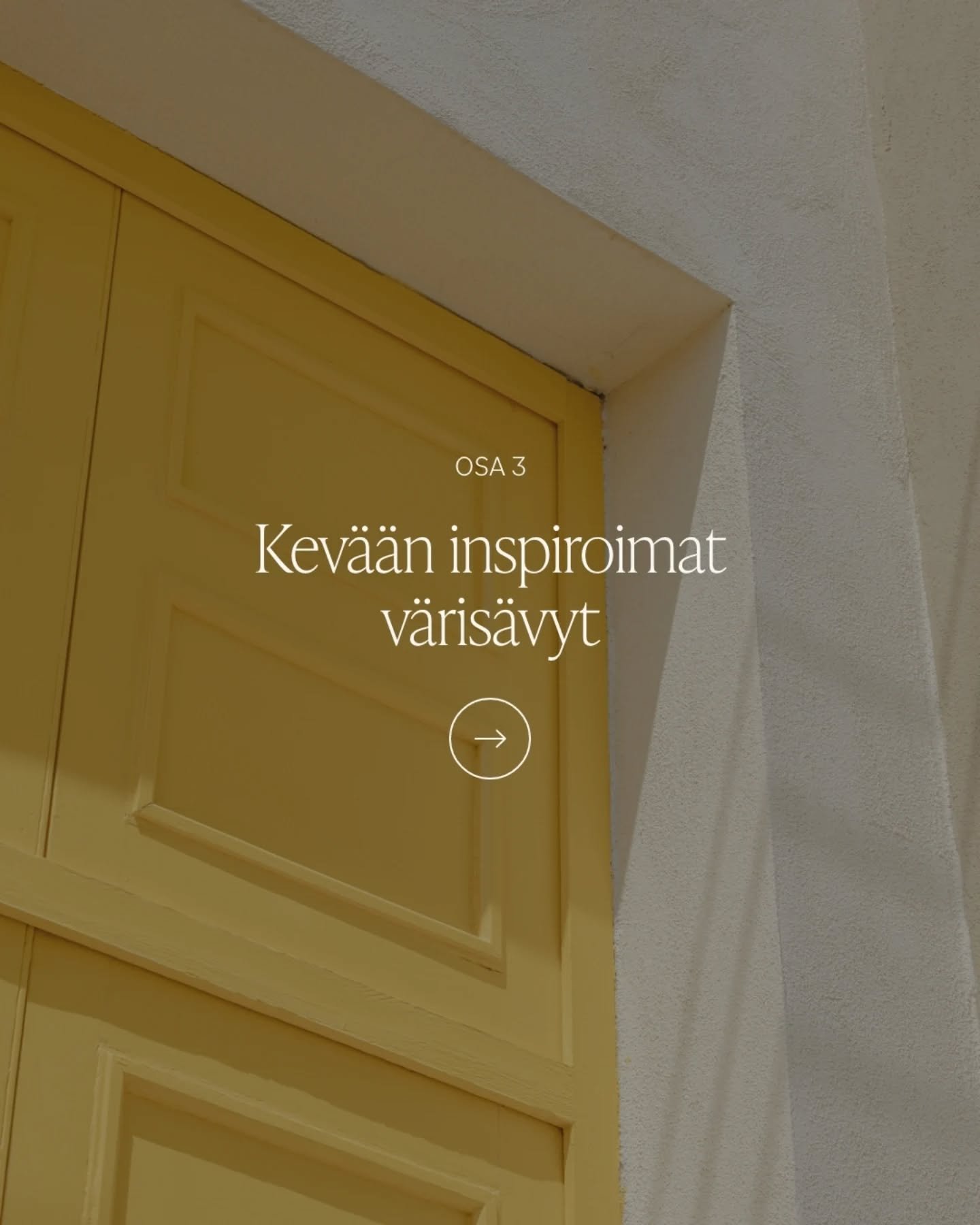 Kev&auml;&auml;n inspiroimat v&auml;ris&auml;vyt - osa 3 🎨

Luonto on muuttanut v&auml;rityst&auml;&auml;n ja kaikkialla n&auml;kyy nyt raikasta keltaista tai vihre&auml;&auml;, ihanaa!🌱

T&auml;m&auml;nkertaiseen kev&auml;&auml;n v&auml;ripalettii