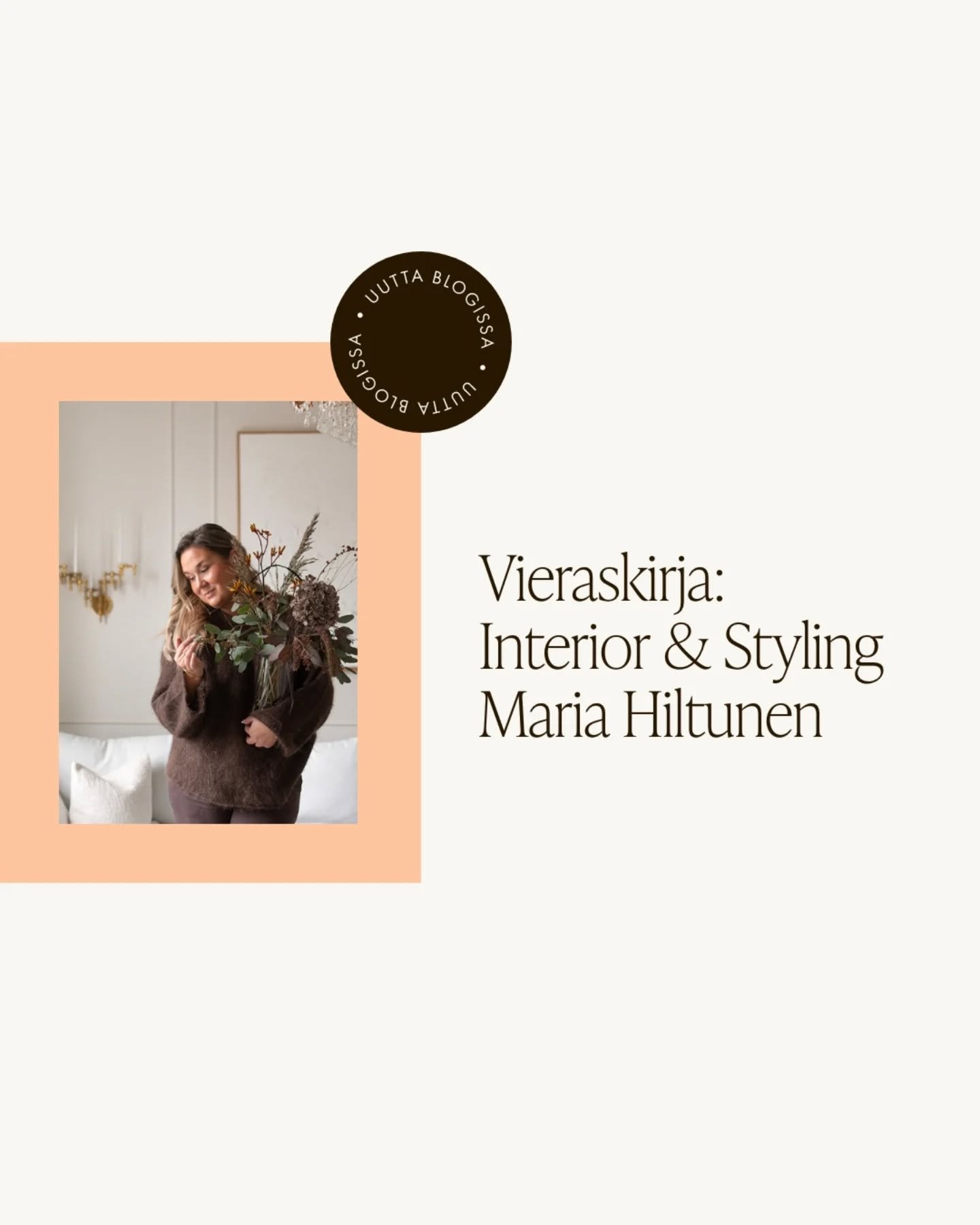 Vuoden viimeinen kertomus Pouta Creativen vieraskirjassa on Marian k&auml;sialaa.💌

H&auml;n on sisustusalan yritt&auml;j&auml; Tampereelta ja kertoo visuaalisuuden olleen jo pienest&auml; pit&auml;en t&auml;rke&auml; osa el&auml;m&auml;&auml;. T&au