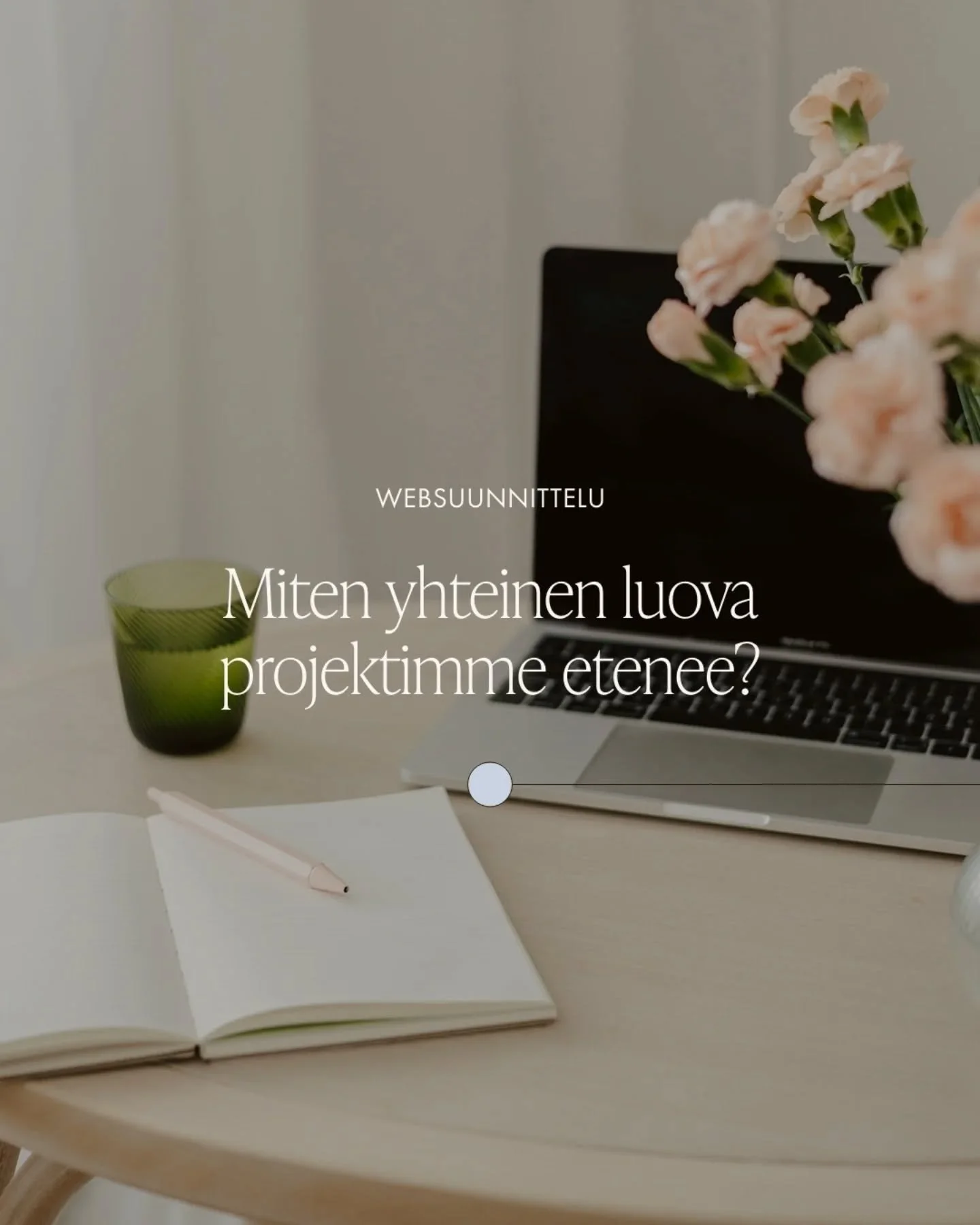 Haluaisitko aloittaa yhteisen verkkosivuprojektin kanssani mutta projektin kulku mietitytt&auml;&auml;? T&auml;ss&auml;p&auml; havainnollistava aikajana, josta n&auml;et kuinka luova yhteisty&ouml;mme etenee vaihe vaiheelta.

Parhaimmillaan websuunni