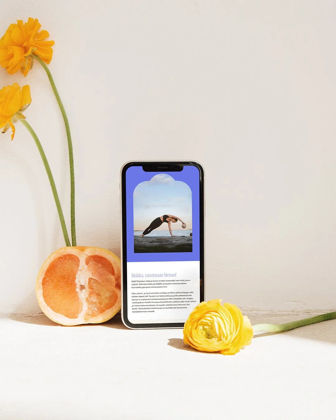Pouta Creative-Brändisuunnittelu-KajoPilates-LauraLepistö-Hyvinvointi-Urheilu-Flodesk-Uutiskirje