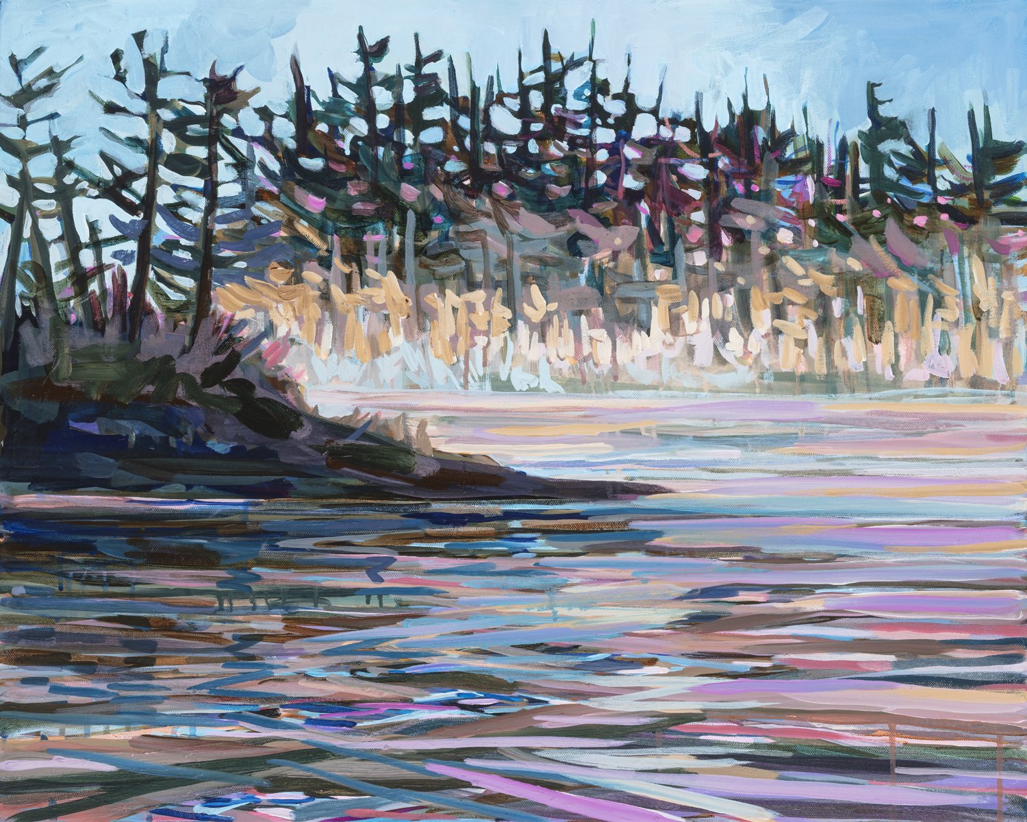 Misty Mackenzie Beach, acrylic on canvas,  24x36 in, $1950 Sallypodmore.jpeg