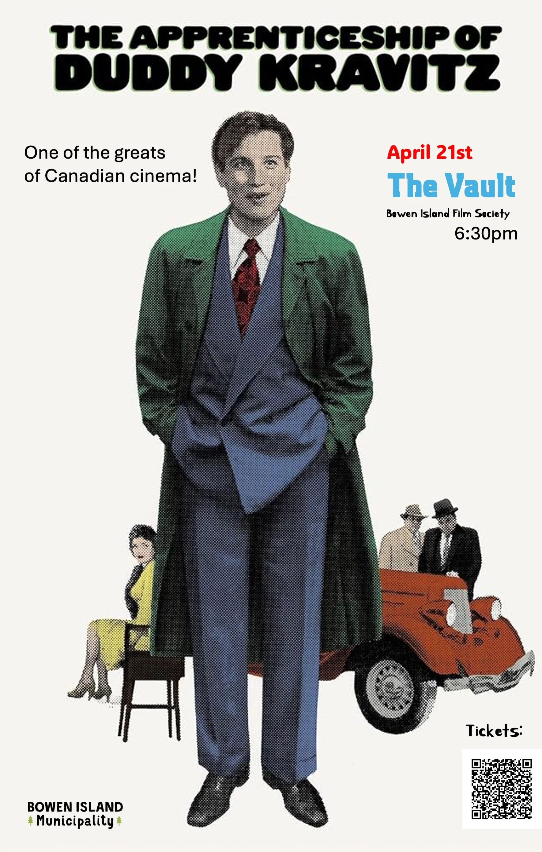 BOWEN ISLAND FILM SOCIETY AND BOWEN REC PRESENT: THE APPRENTICESHIP OF DUDDY KRAVITZ