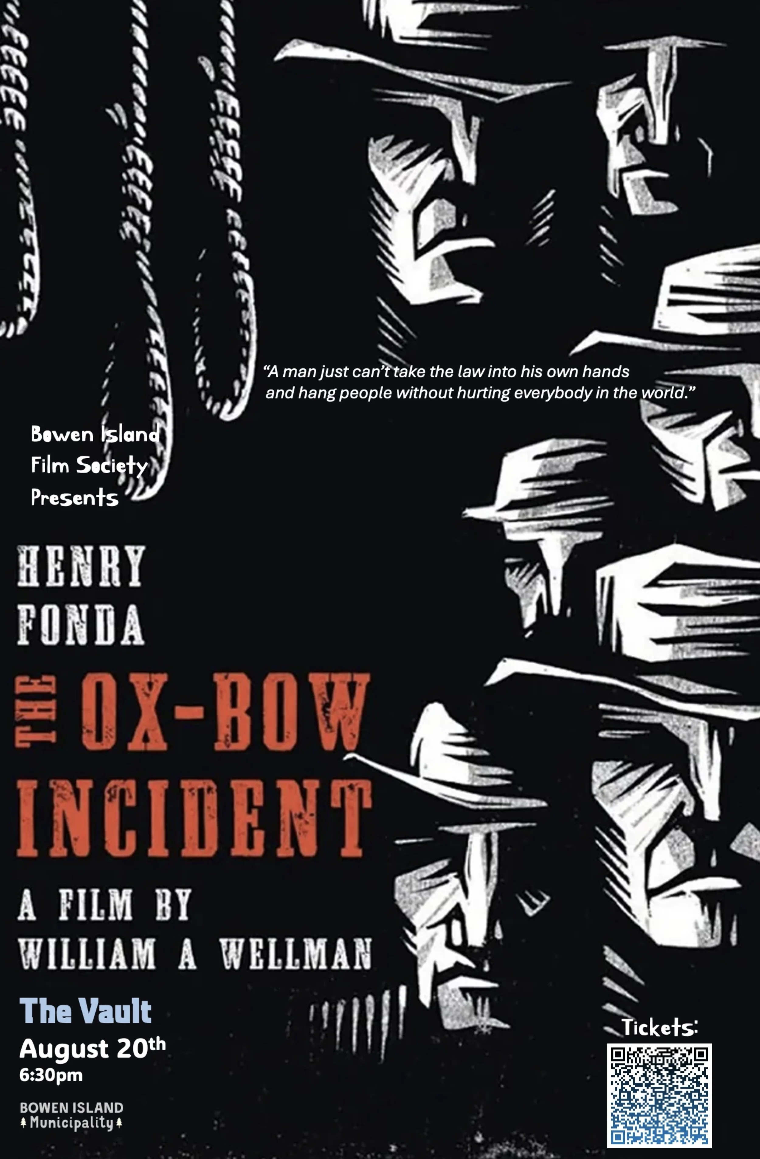 BOWEN ISLAND FILM SOCIETY AND BOWEN REC PRESENT: THE OX-BOW INCIDENT (1943)