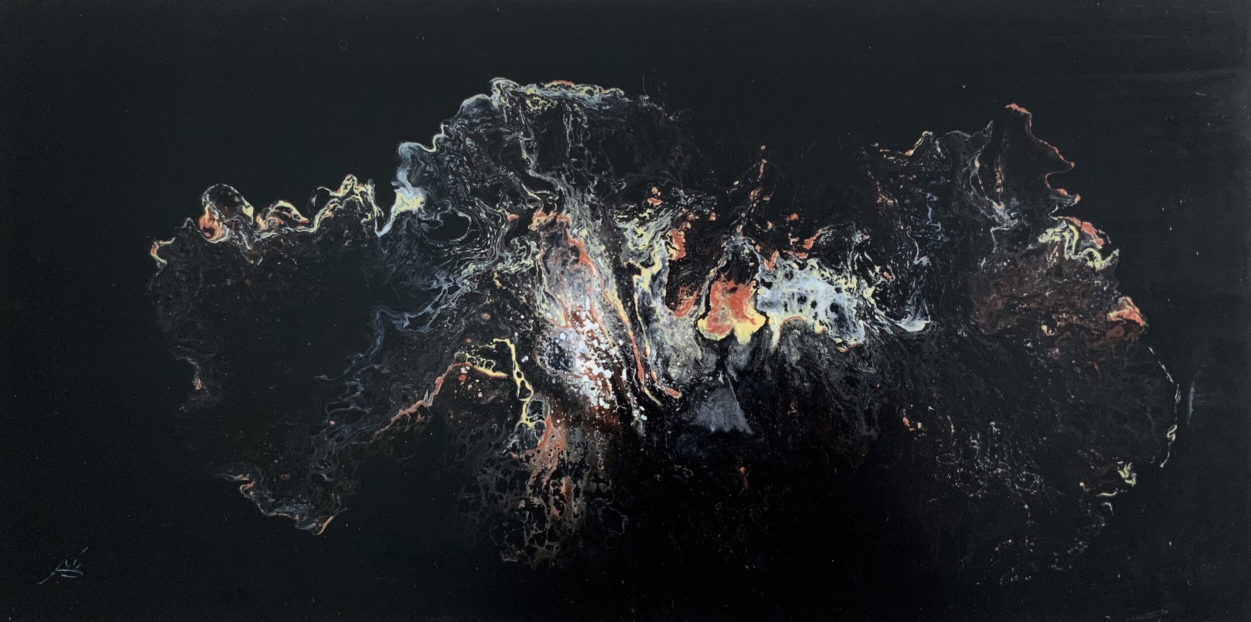 An ethereal abstract on a dark background by upcoming Maltese artist Jo Dounis.