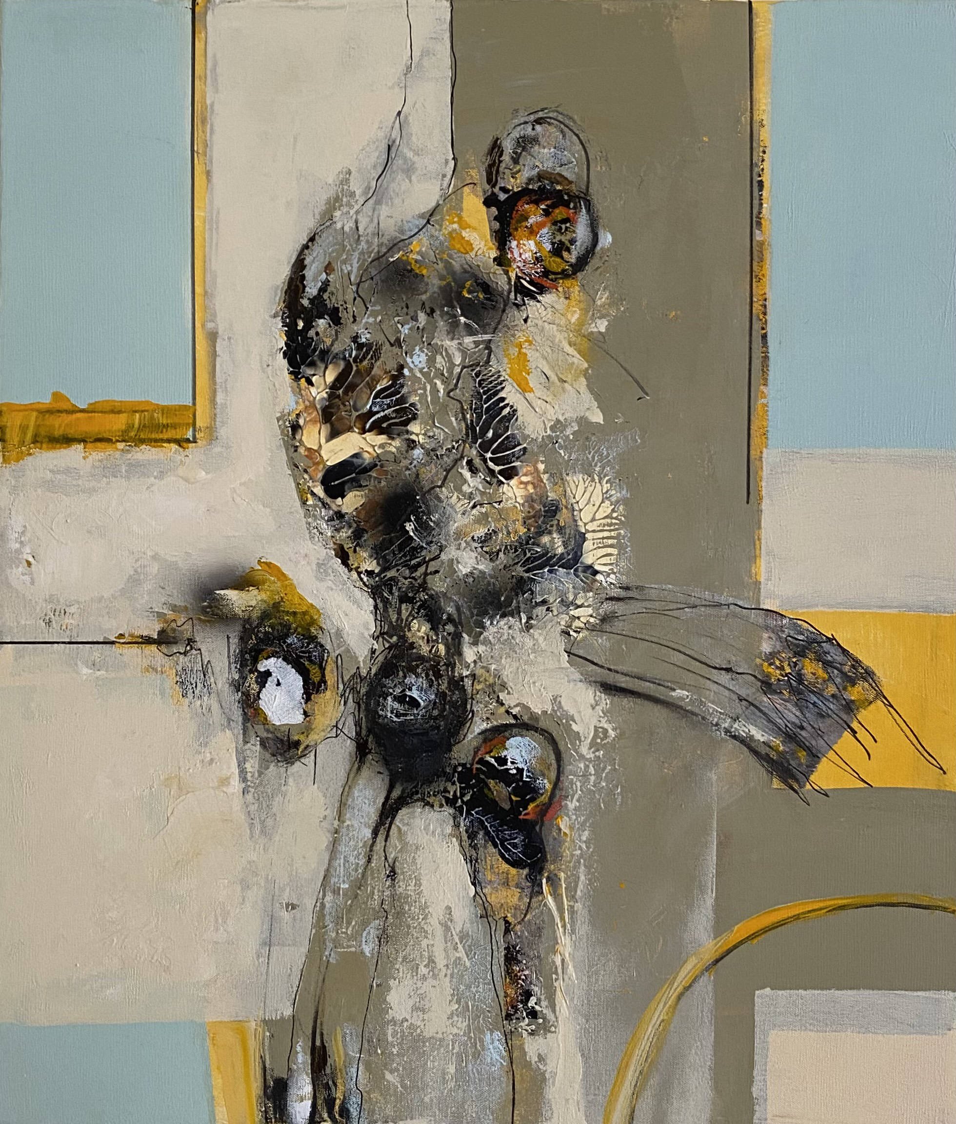 Bright abstract with organic and geometric forms by Bogdan Dyulgerov.