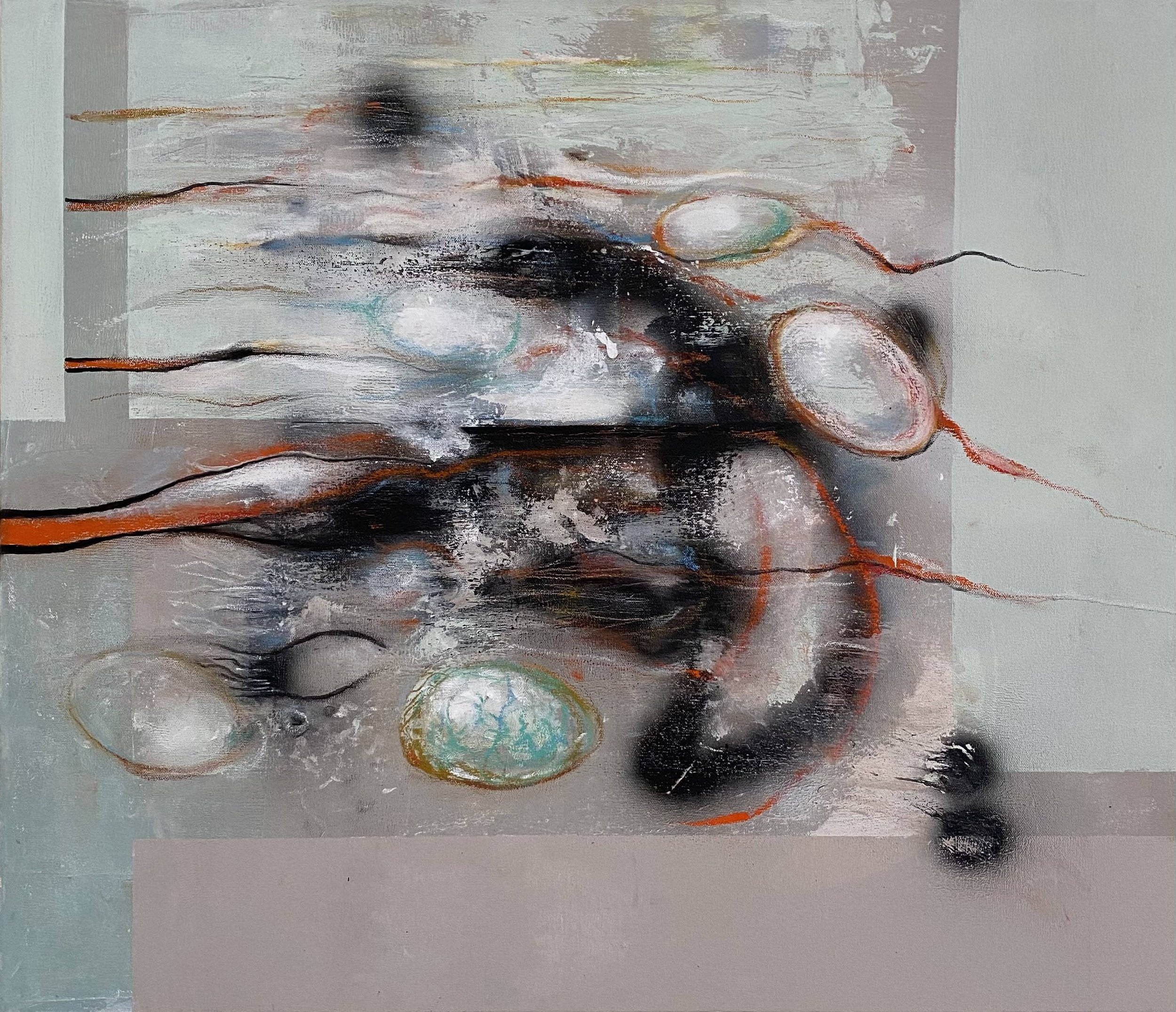Abstract painting by Bogdan Dyulgerow for sal on Allura Art.