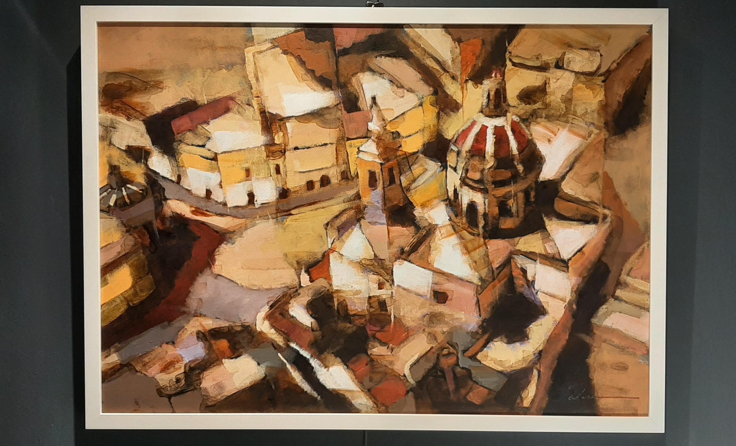 Mqabba, Aerial View framed on the wall.