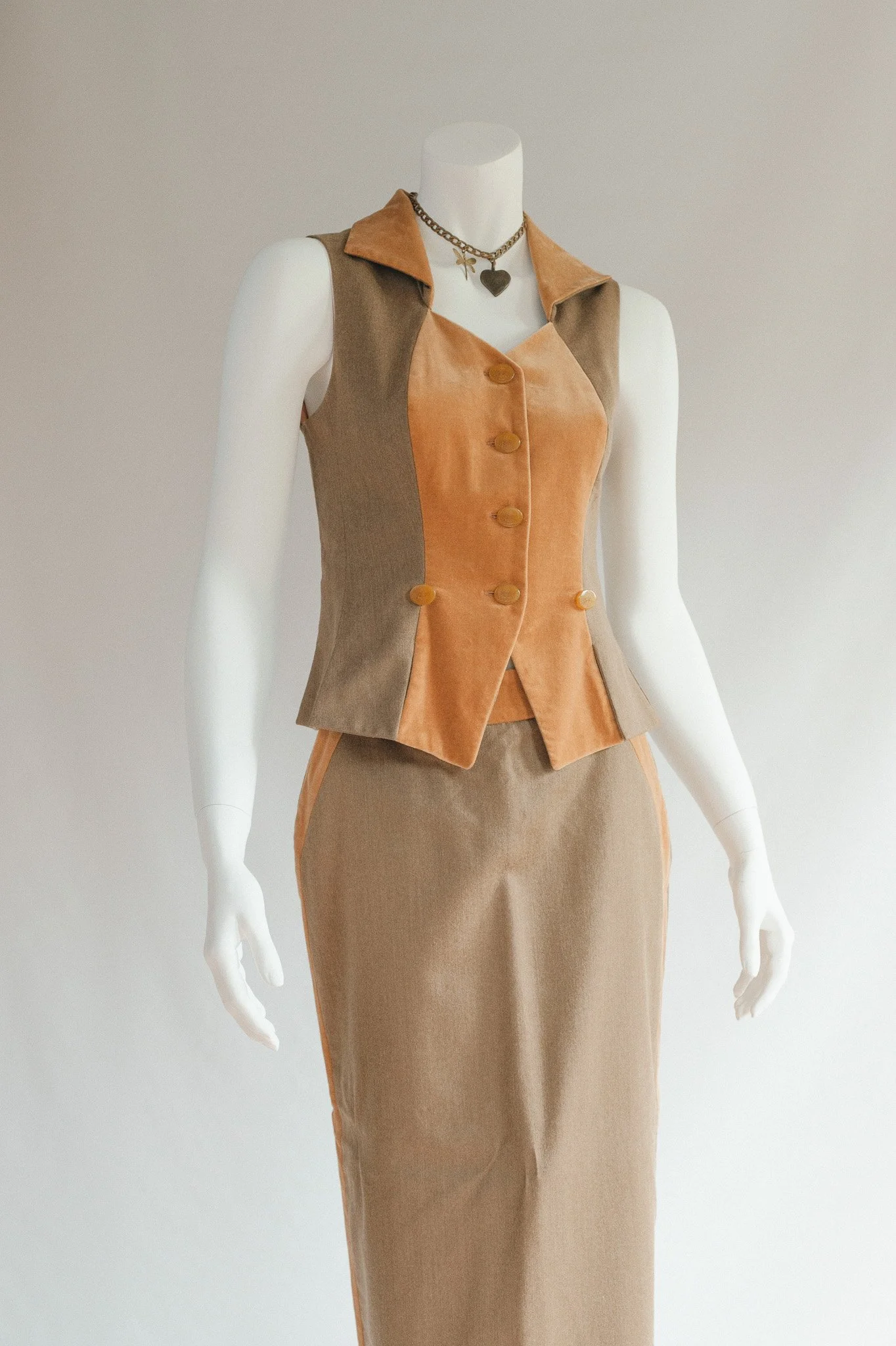 Vivienne Westwood Red Label  1990s Corseted Waistcoat Set Suit  Skirt ensemble XS