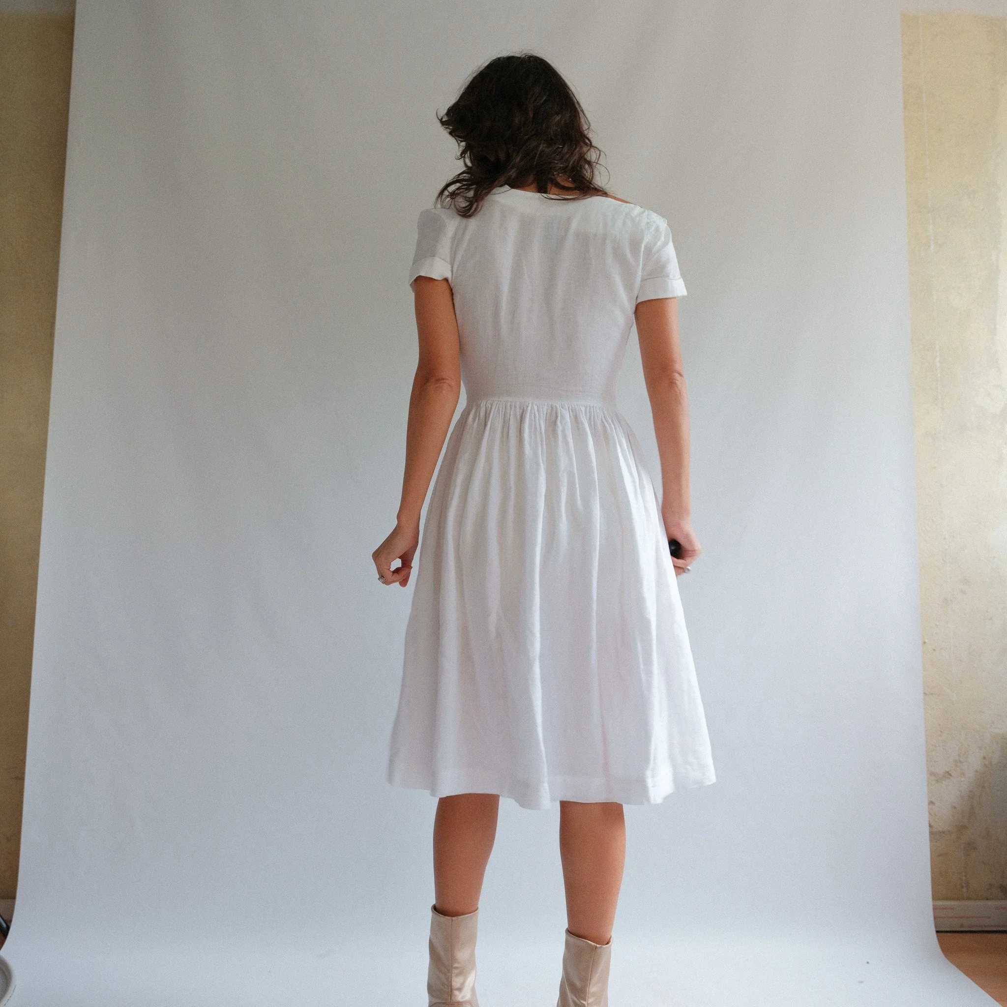 midi dress white floral Luminous Field Floral Maxi Dress White Size S