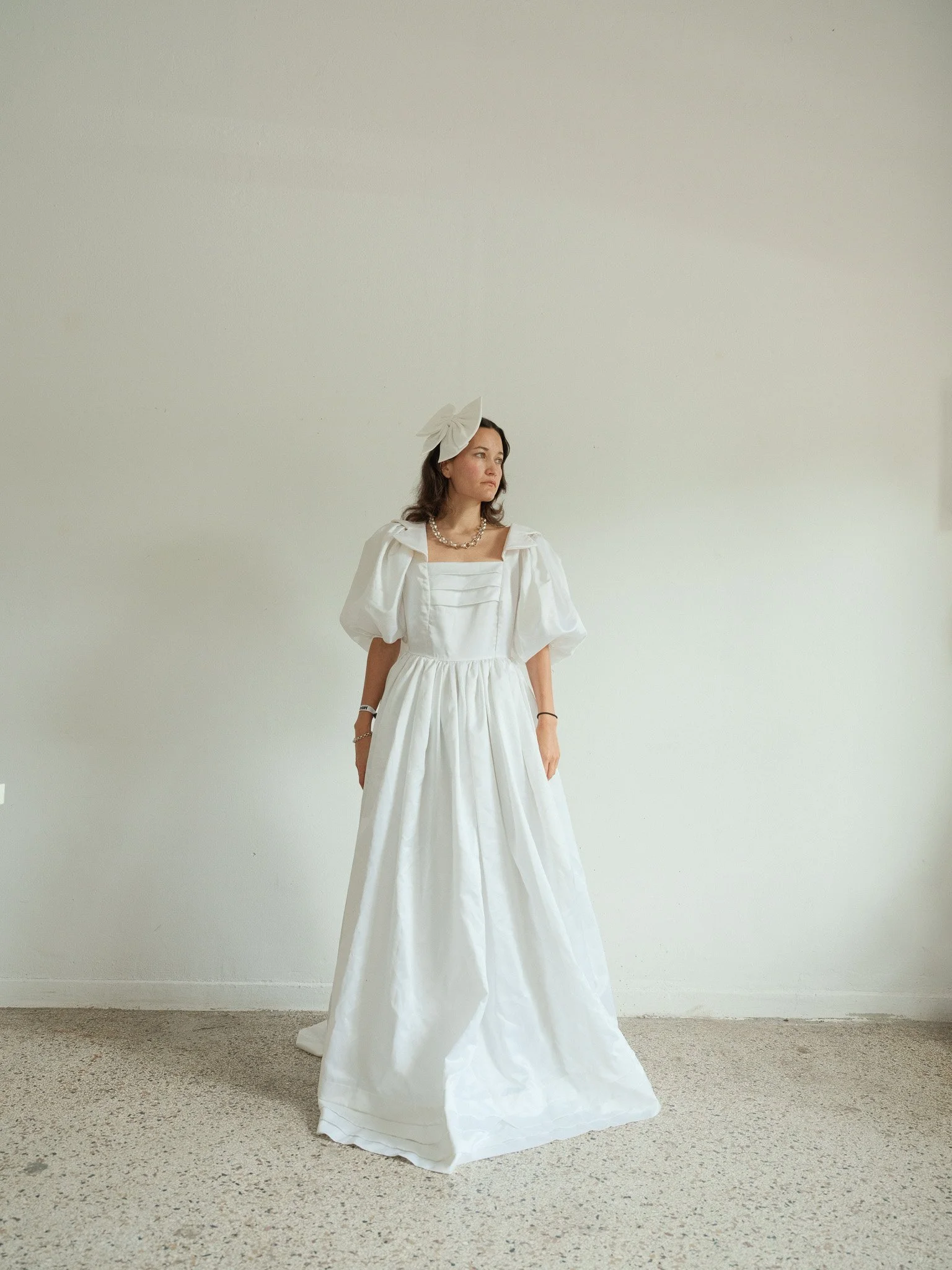 Meringue Puff Sleeve Wedding Dress XS/S/36 Huge puff sleeve