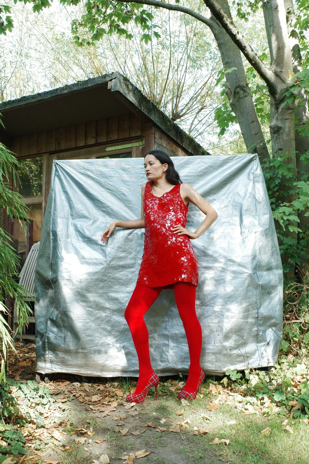 Miu Miu Red Sequin Mini Dress S