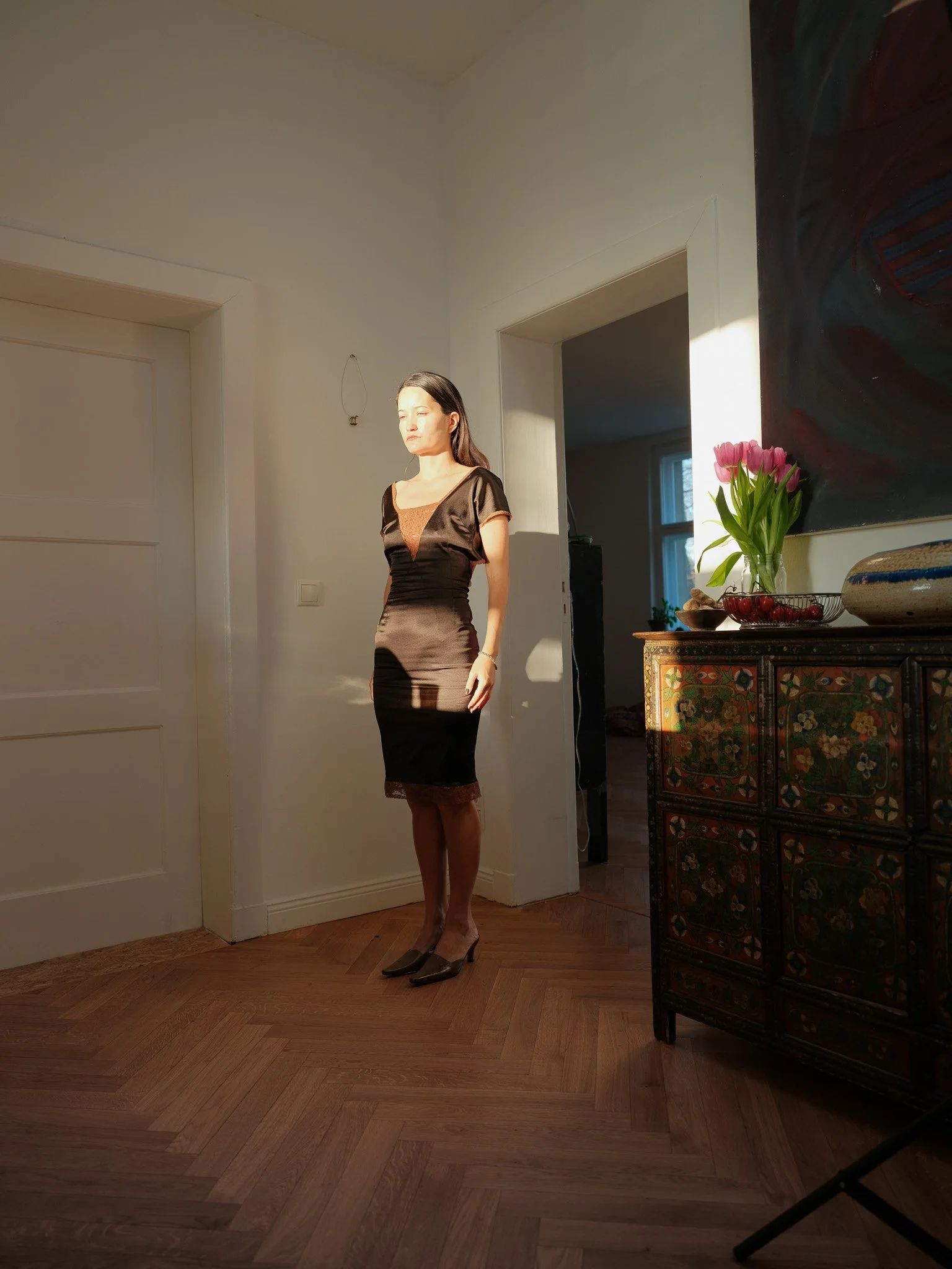 Dolce & Gabbana Chocolate Lace Mini Dress – Size 24/38