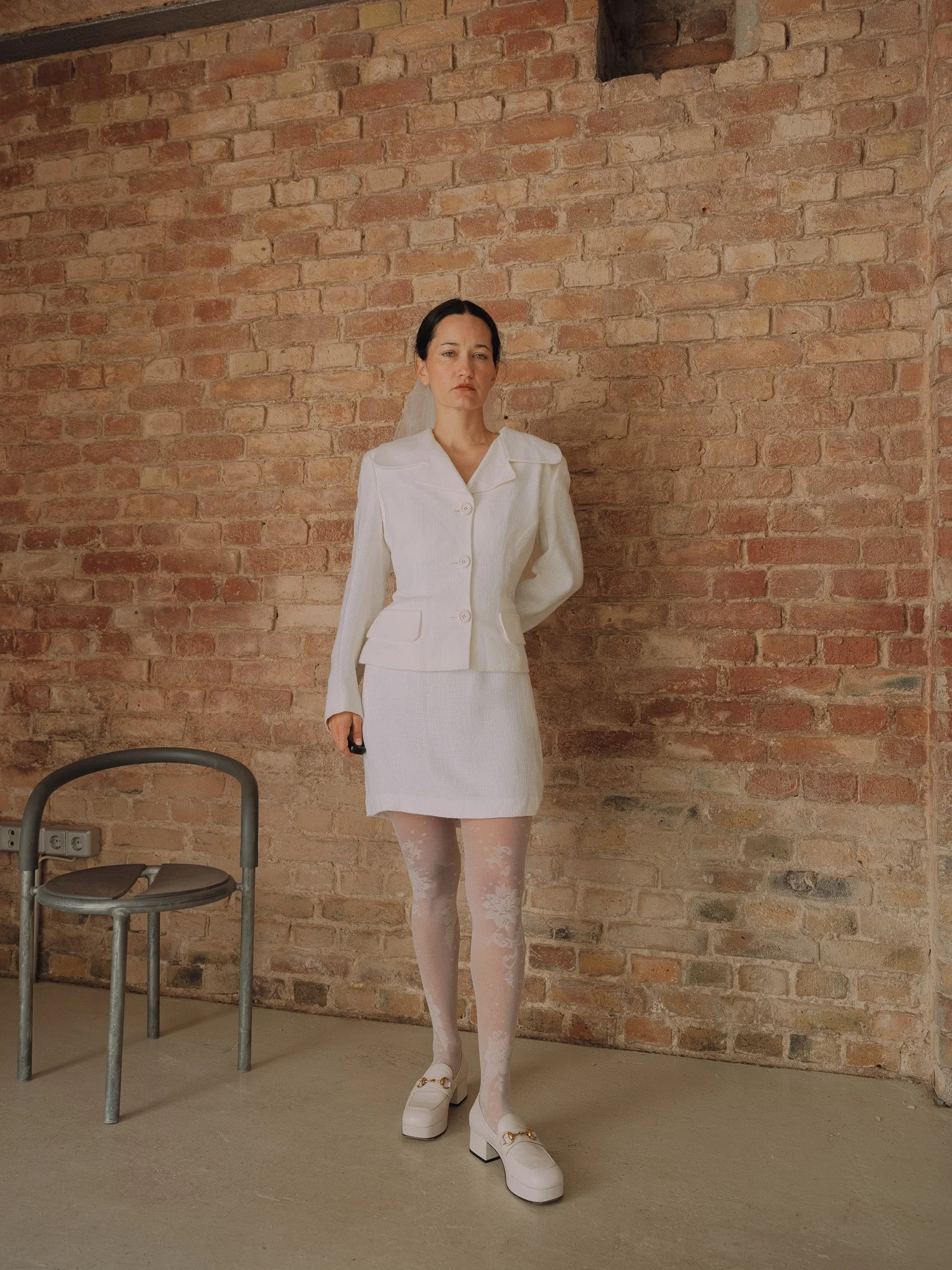 Vintage Dolce & Gabbana White Skirt Suit