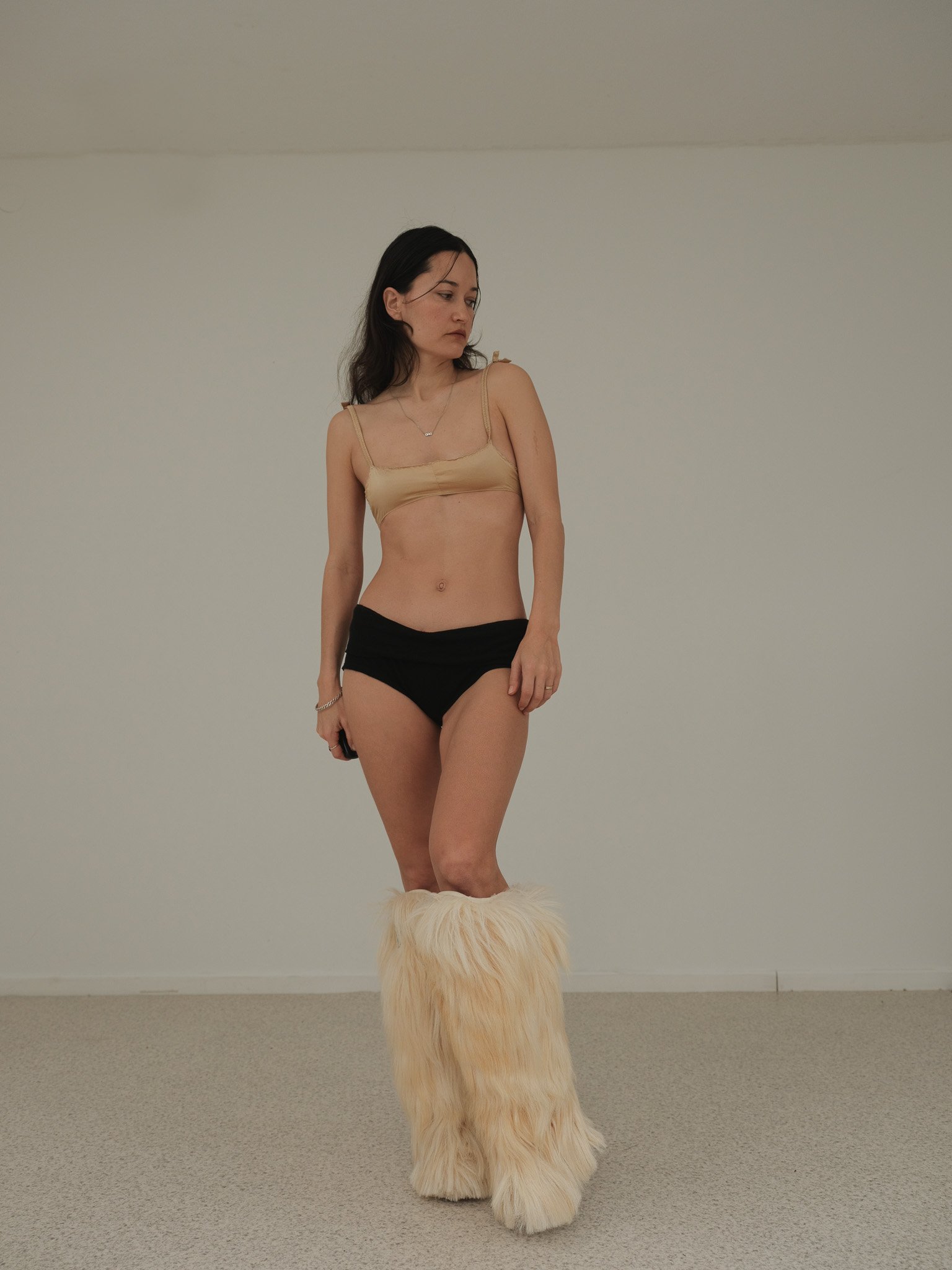 Italian 1970s Real Fur Boots size 39